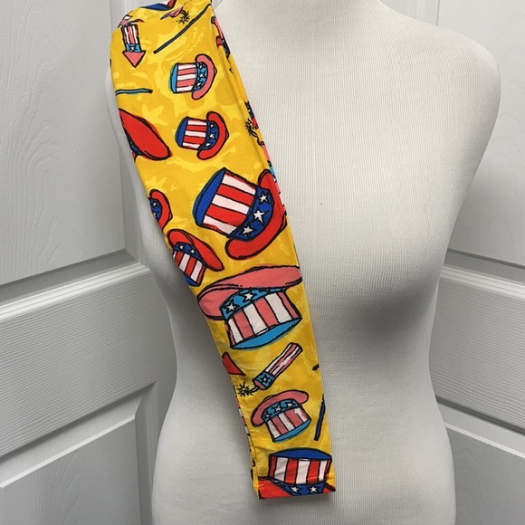 LuLaRoe Kid’s New Unisex S/M Patriotic Hat Firecracker Leggings NWT - Picture 2 of 9